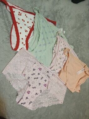 Victoria's Secret Pastel & Printed Bikini Set - Mint, Pink, Peach, Red, White